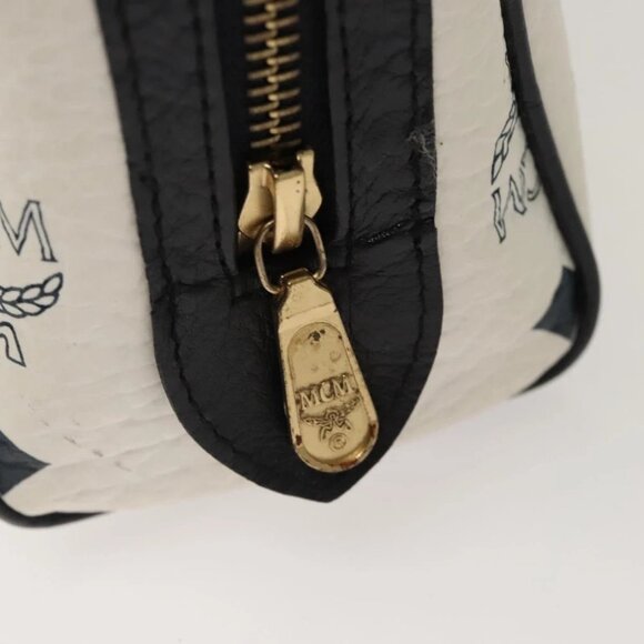 MCM Vicetos Logogram Hand Bag PVC Leather 2way White - Picture 9 of 16